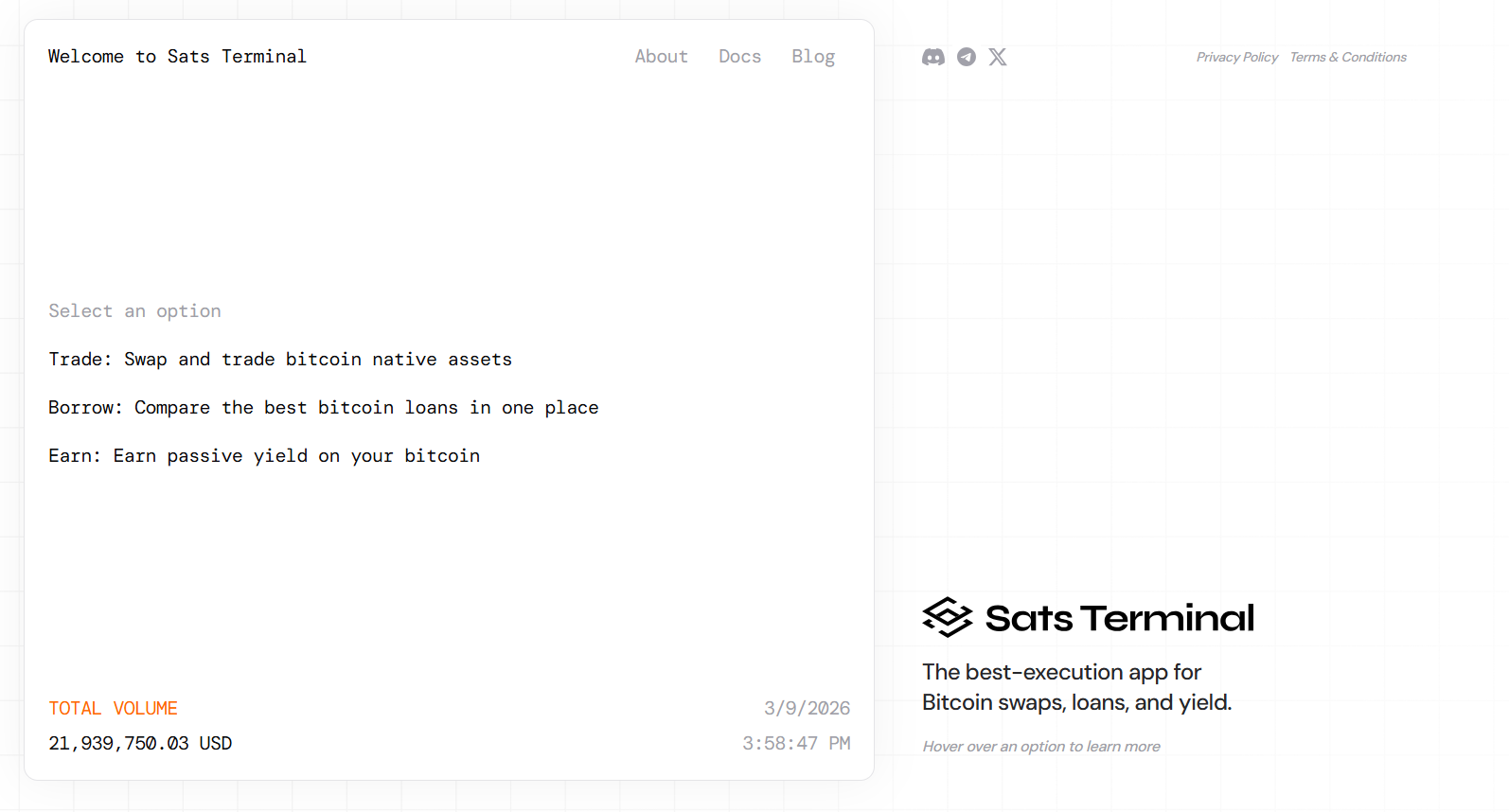 Sats Terminal là gì